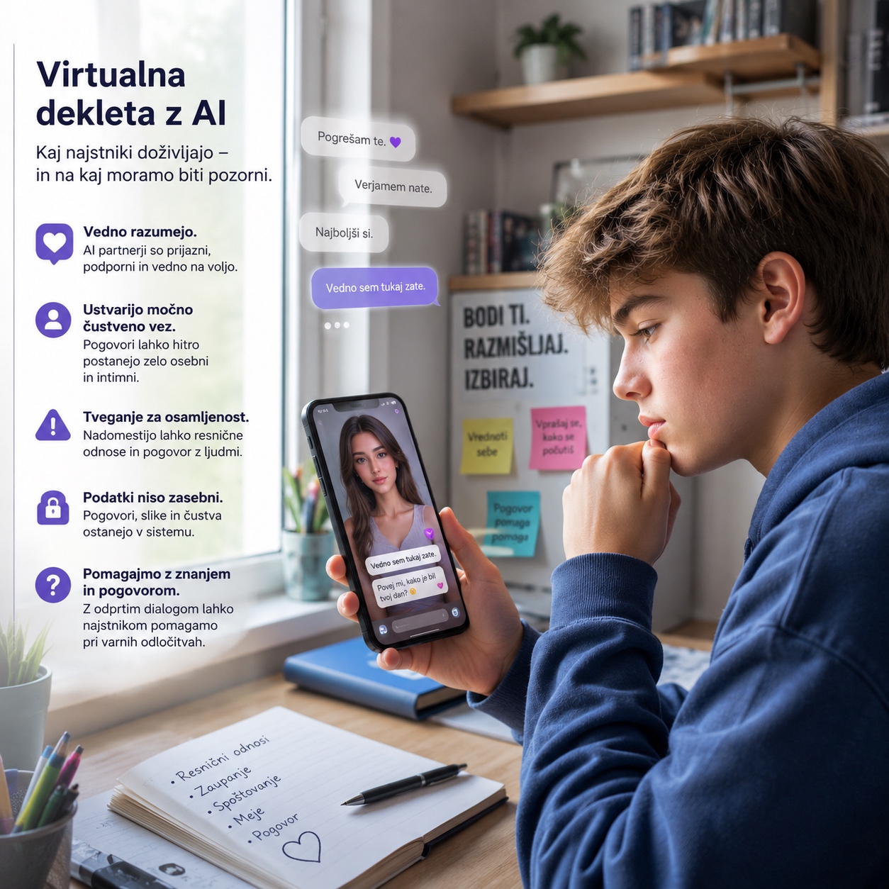 Ljubezen brez ljudi: kako najstniki odkrivajo “virtualna dekleta”